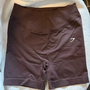 Gymshark Brown Bike Shorts Athletic Style